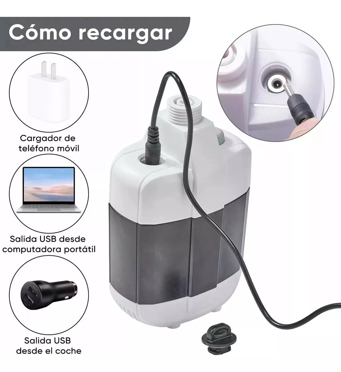 Ducha Portátil Recargable USB - Autonomía y Presión Constante