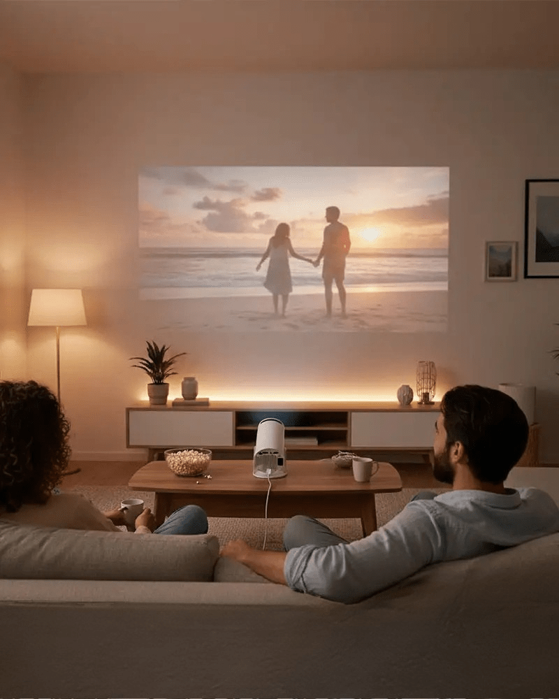 VisionBox - Proyector LED Smart Portátil Blanco