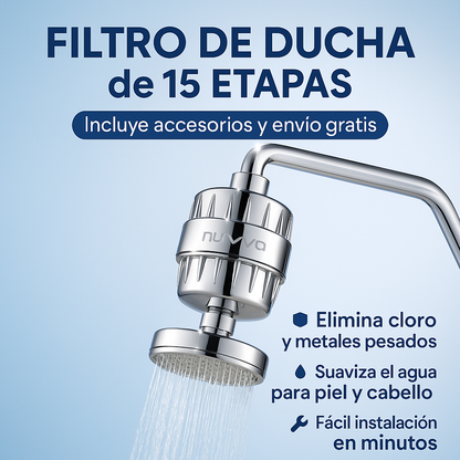 BioShower + Elimina cloro y metales pesados