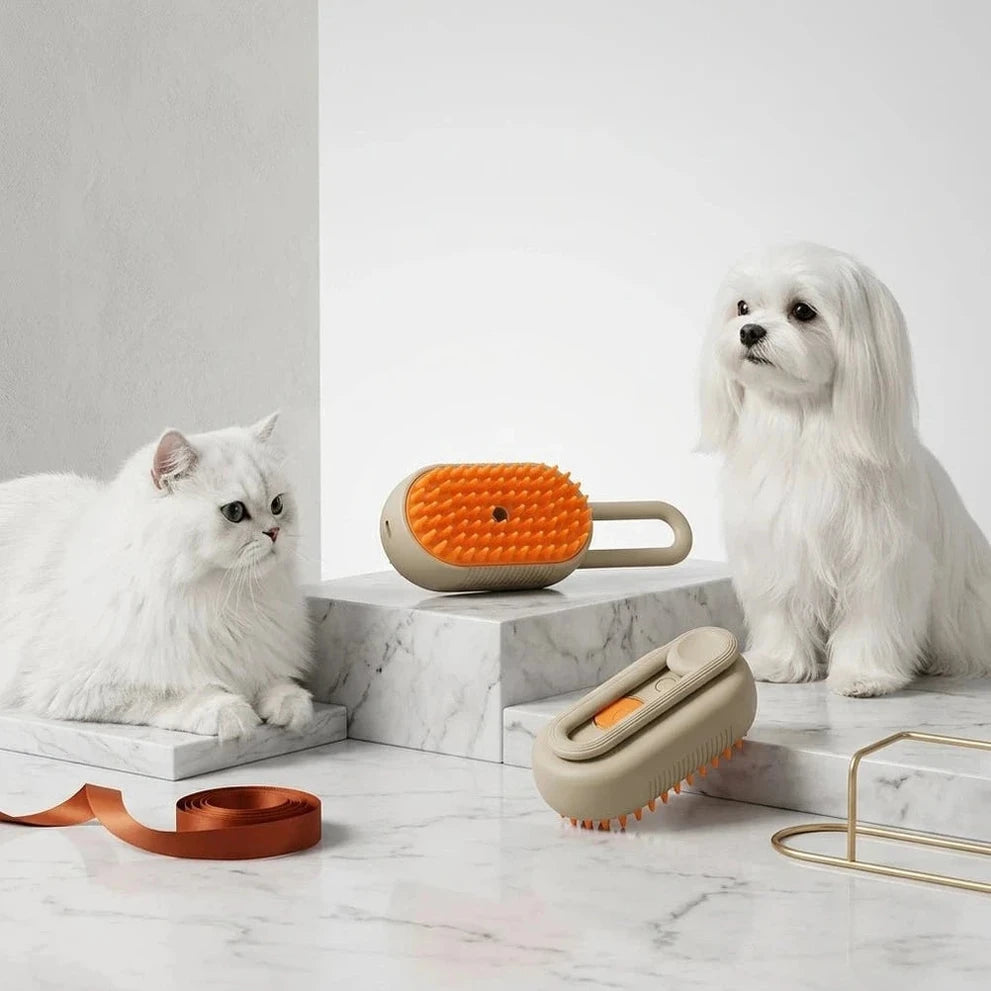 Cepillo Premium para Mascotas con Vapor